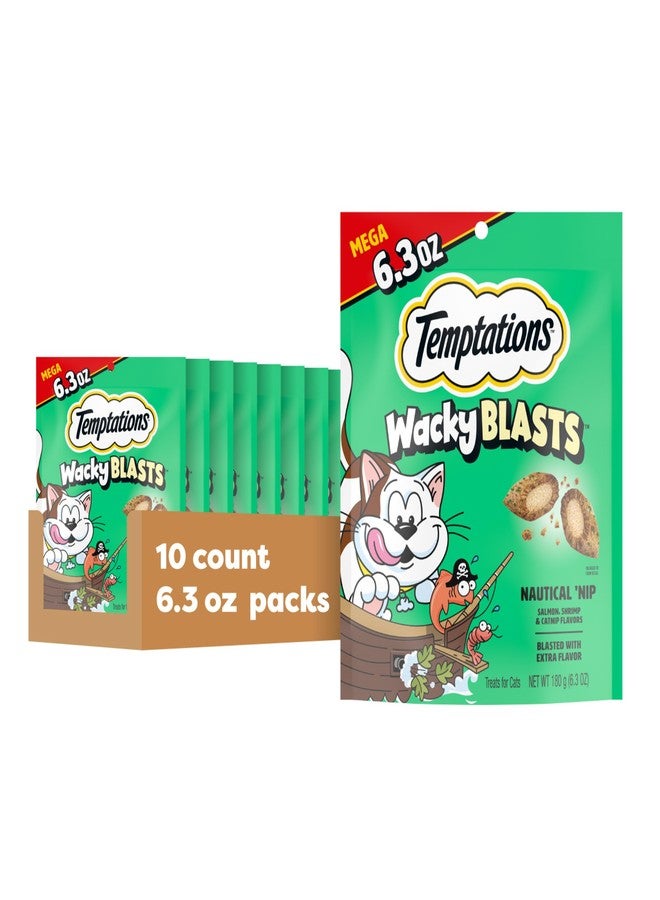 تيمبتيشنز مكافآت القطط "تيمبتيشنز واكي بلاستس"، بنكهة "نوتيكال نيب"، عبوة من 6.3 أونصة (عبوة من 10 قطع) - Image 1